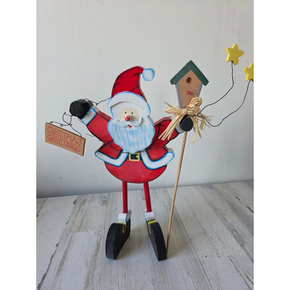 Prima wooden Santa‎ birdhouse figurine statue folk art country